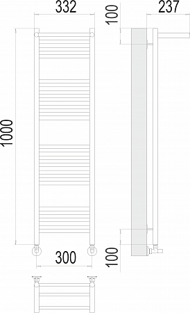 Аврора с/п П20 300х1000 Полотенцесушитель  TERMINUS Сергиев Посад - фото 3
