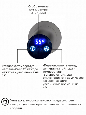 Рондо П2 350х760 электро Полотенцесушитель TERMINUS Оружейная сталь Сергиев Посад - фото 5 Рондо П2 350х760 электро Полотенцесушитель TERMINUS Оружейная сталь Сергиев Посад - фото 5